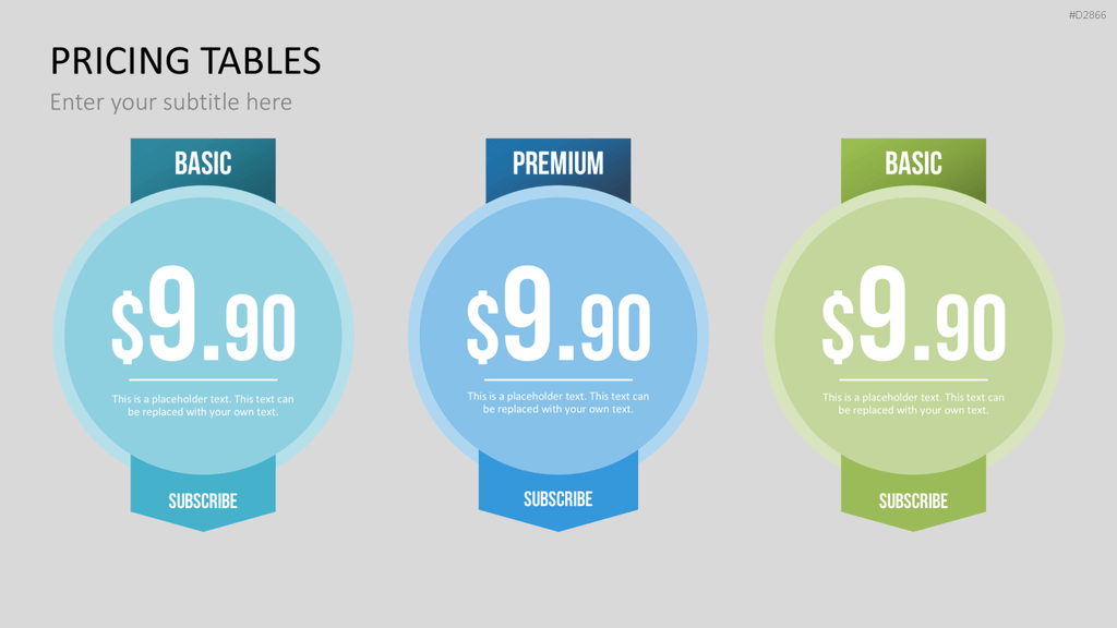 Pricing-Tables PowerPoint-Vorlage