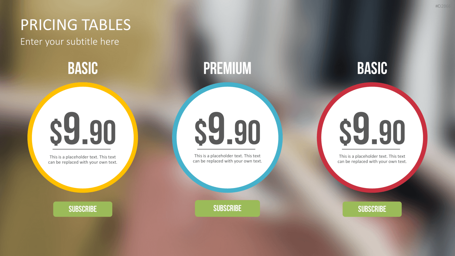 Pricing-Tables PowerPoint-Vorlage