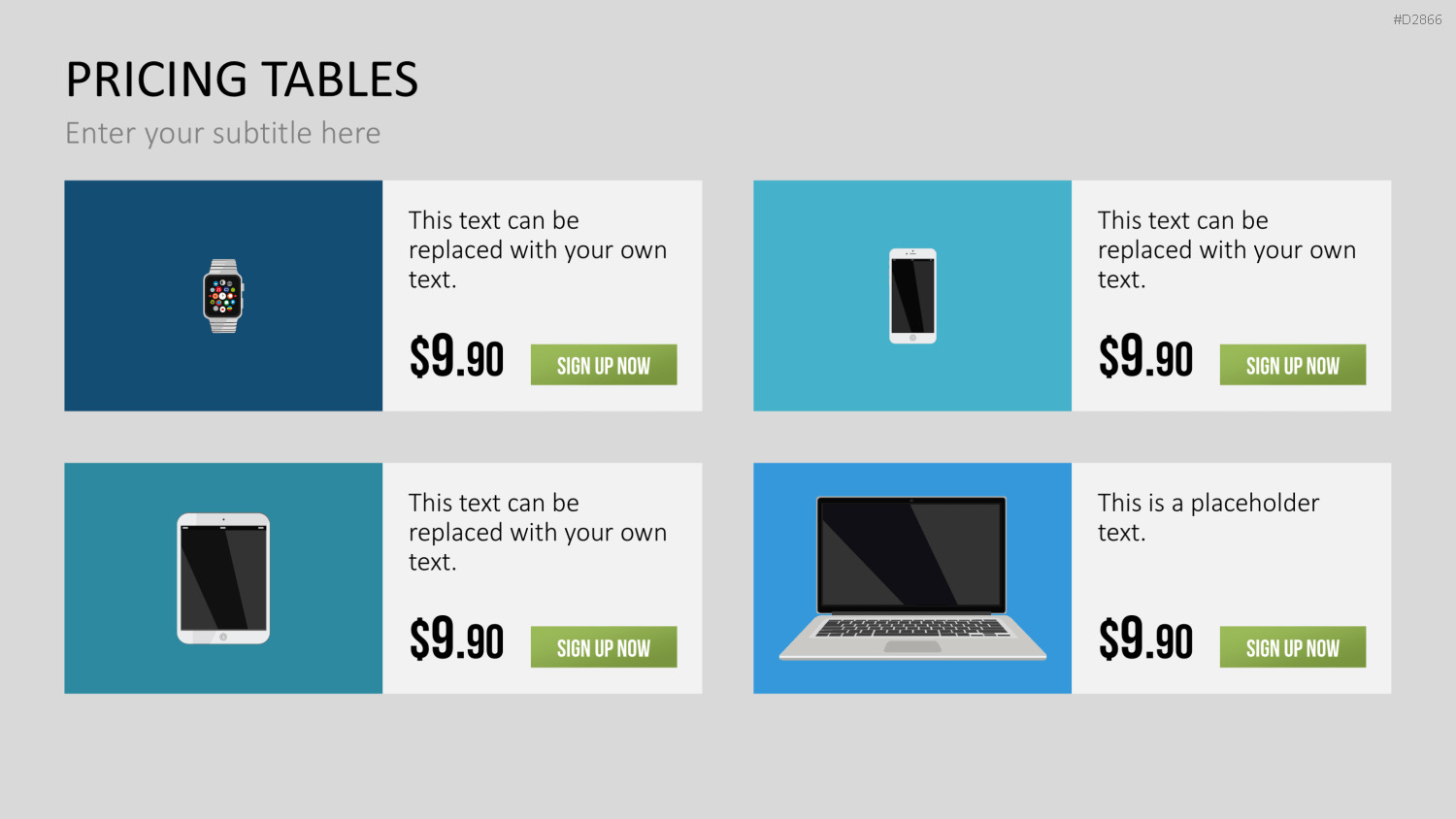 Pricing-Tables PowerPoint-Vorlage