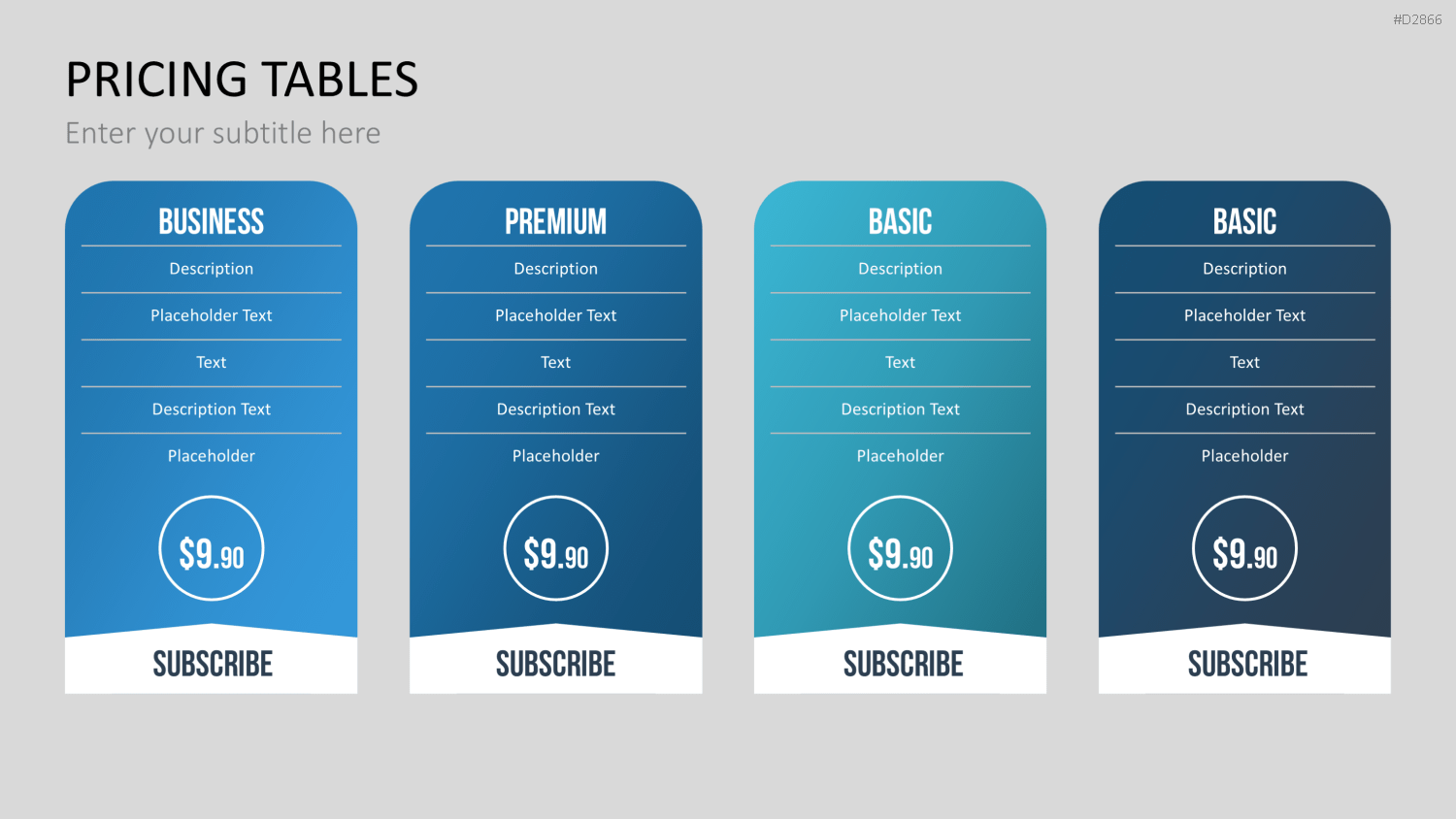 Pricing-Tables PowerPoint-Vorlage