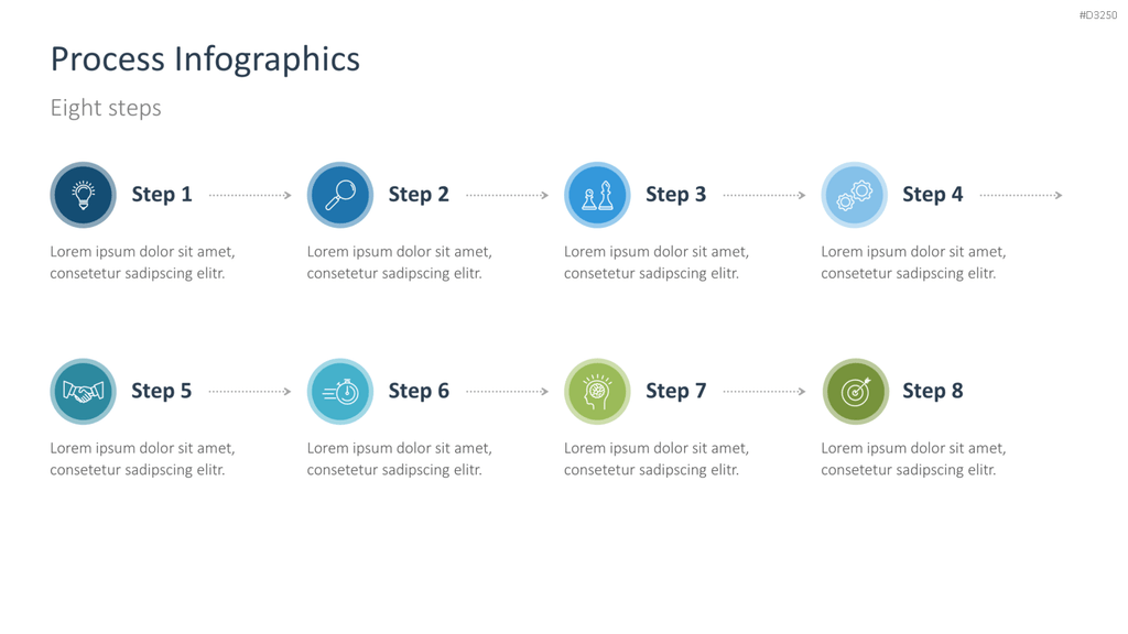 Prozess-Infografiken PowerPoint-Vorlage