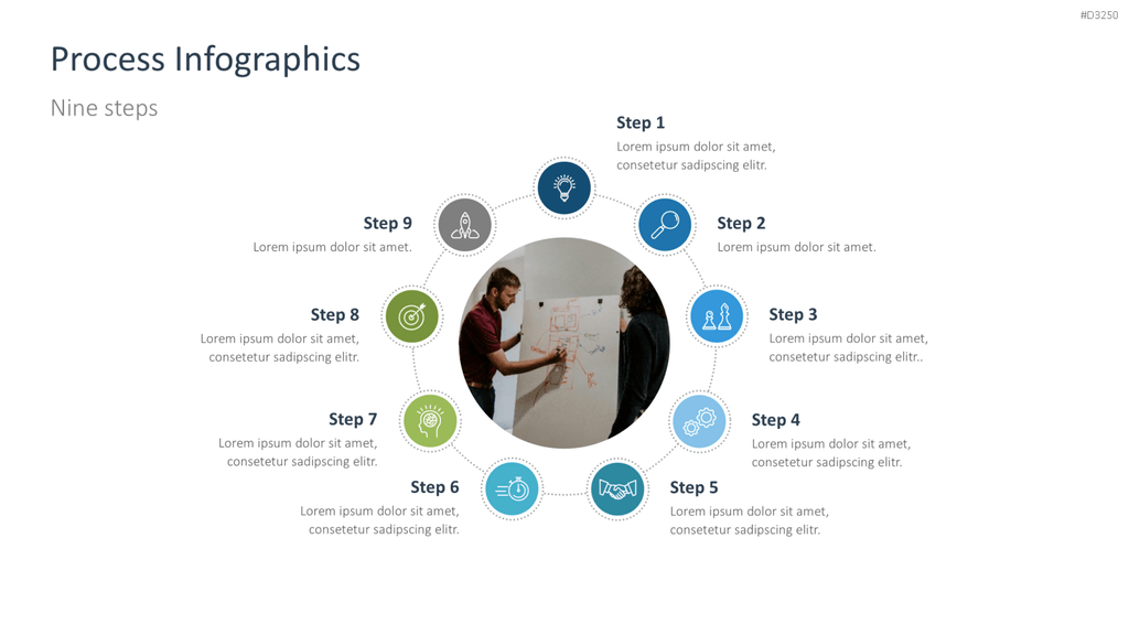 Prozess-Infografiken PowerPoint-Vorlage
