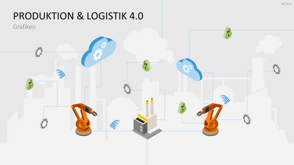Produktion & Logistik 4.0 PowerPoint-Vorlage
