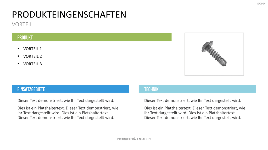 Produktpräsentation PowerPoint-Vorlage