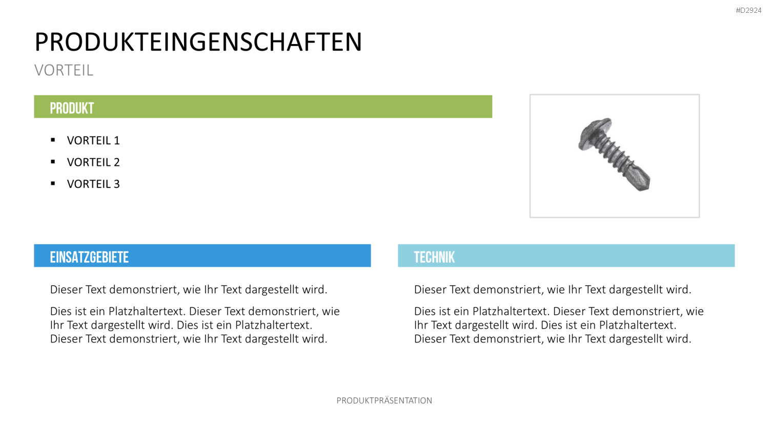 Produktpräsentation PowerPoint-Vorlage