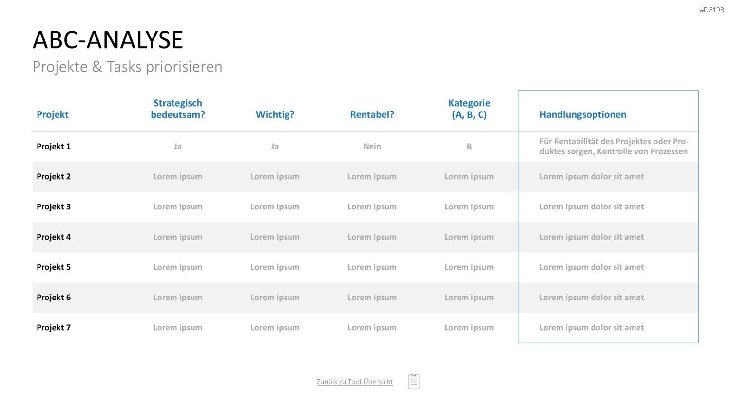 Project Prioritization Toolbox PowerPoint-Vorlage