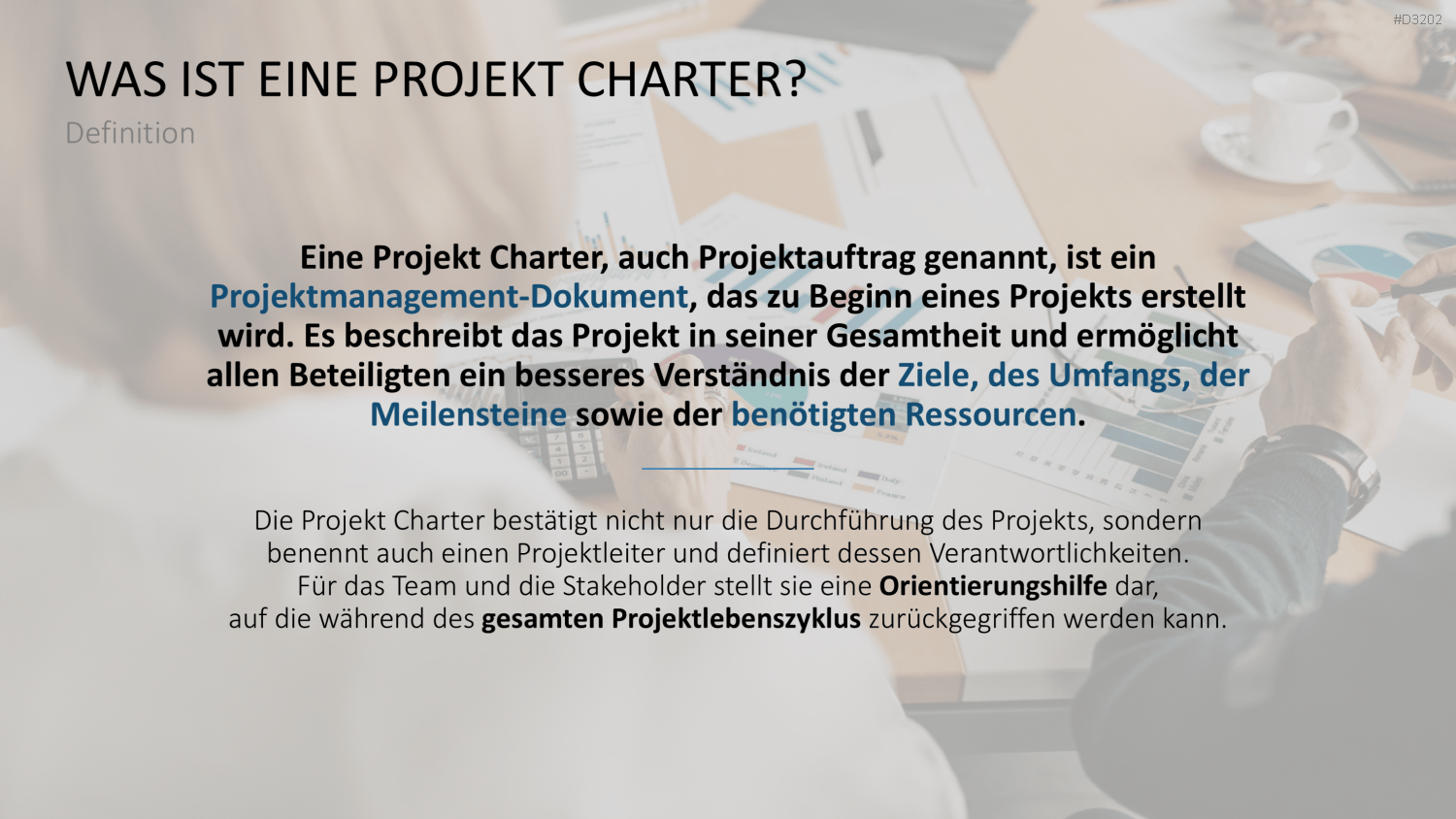 Projekt Charter PowerPoint-Vorlage