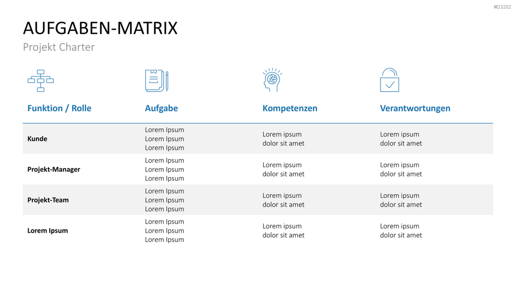 Projekt Charter PowerPoint-Vorlage
