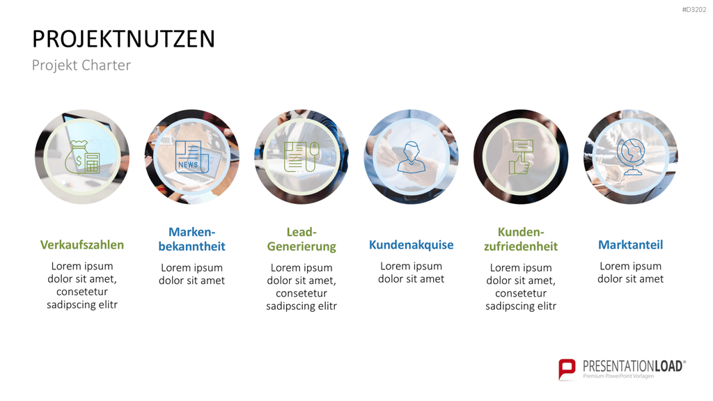 Projekt Charter PowerPoint-Vorlage
