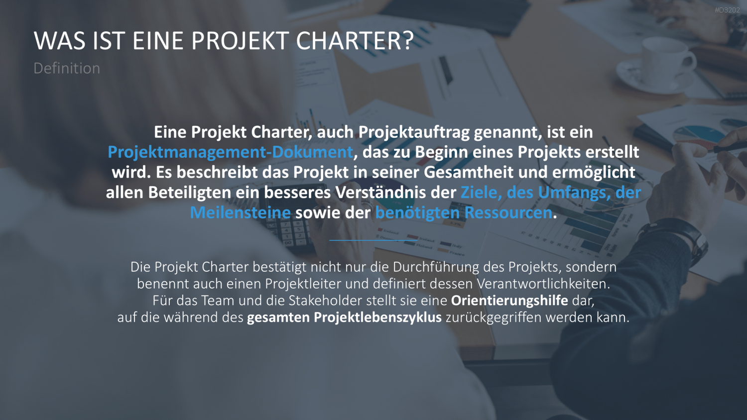 Projekt Charter PowerPoint-Vorlage