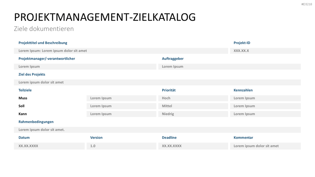 Projekt-Kennzahlen PowerPoint-Vorlage