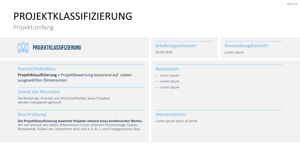 Projekt-Kennzahlen PowerPoint-Vorlage