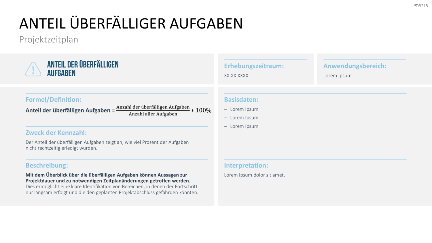 Projekt-Kennzahlen PowerPoint-Vorlage