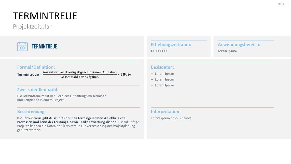 Projekt-Kennzahlen PowerPoint-Vorlage
