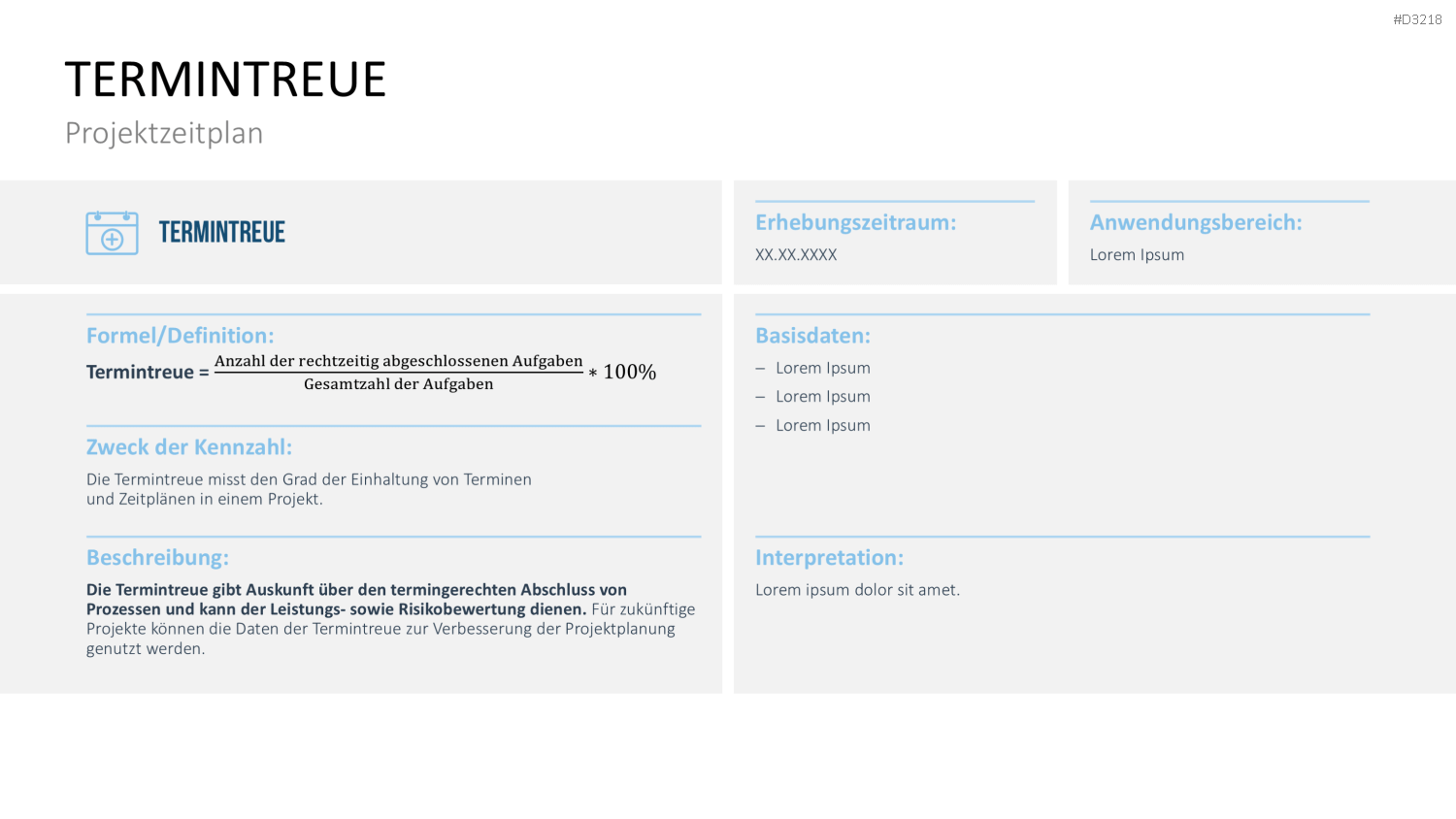 Projekt-Kennzahlen PowerPoint-Vorlage