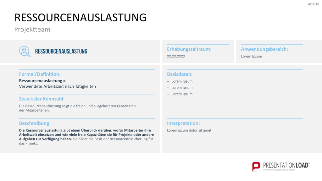 Projekt-Kennzahlen PowerPoint-Vorlage