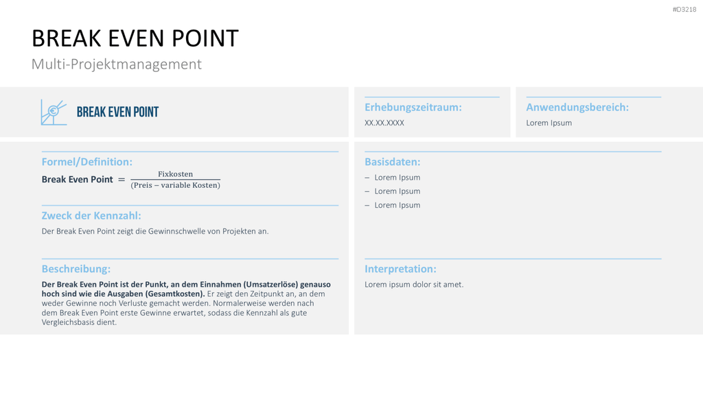 Projekt-Kennzahlen PowerPoint-Vorlage