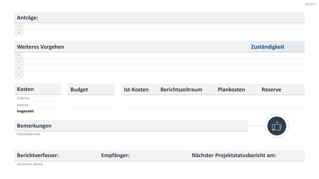 Projektstatusbericht Vorlage