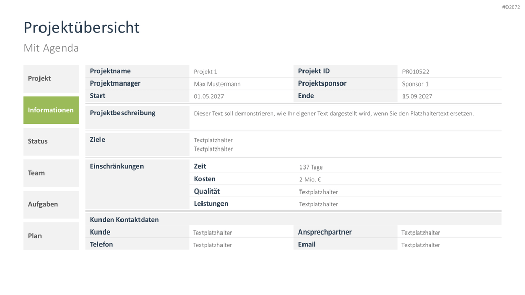 Projektstatusbericht Vorlage