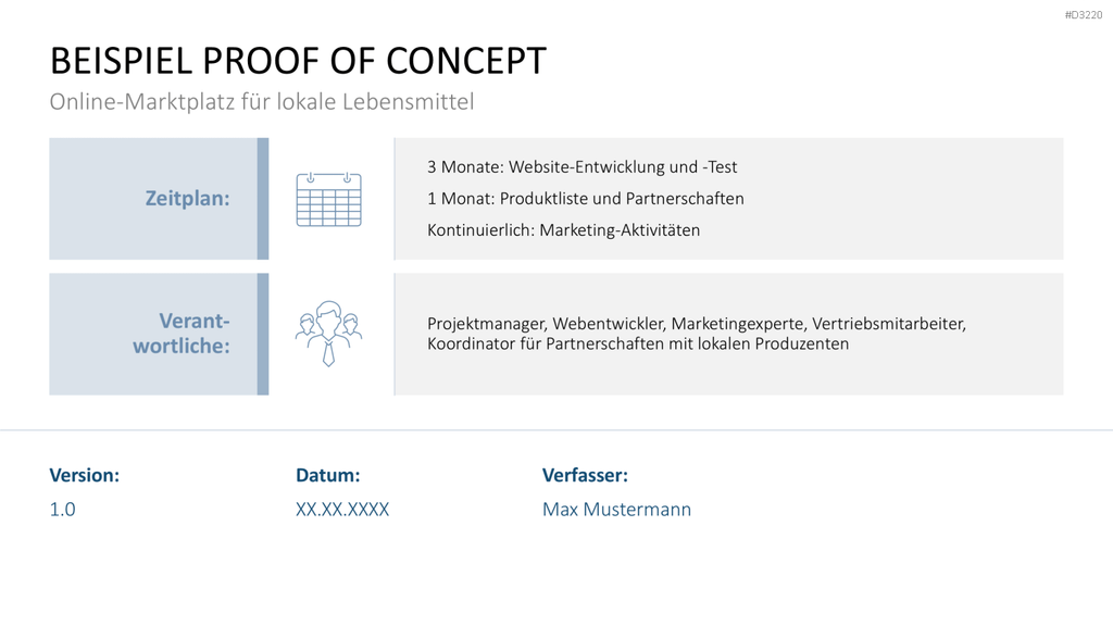 Proof of Concept PowerPoint-Vorlage