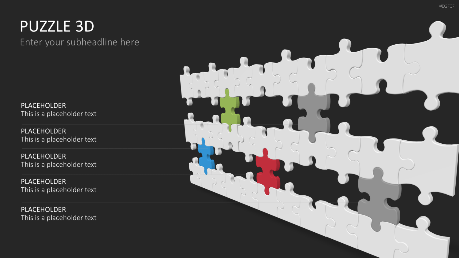 Puzzle - Toolbox 3D PowerPoint-Vorlage