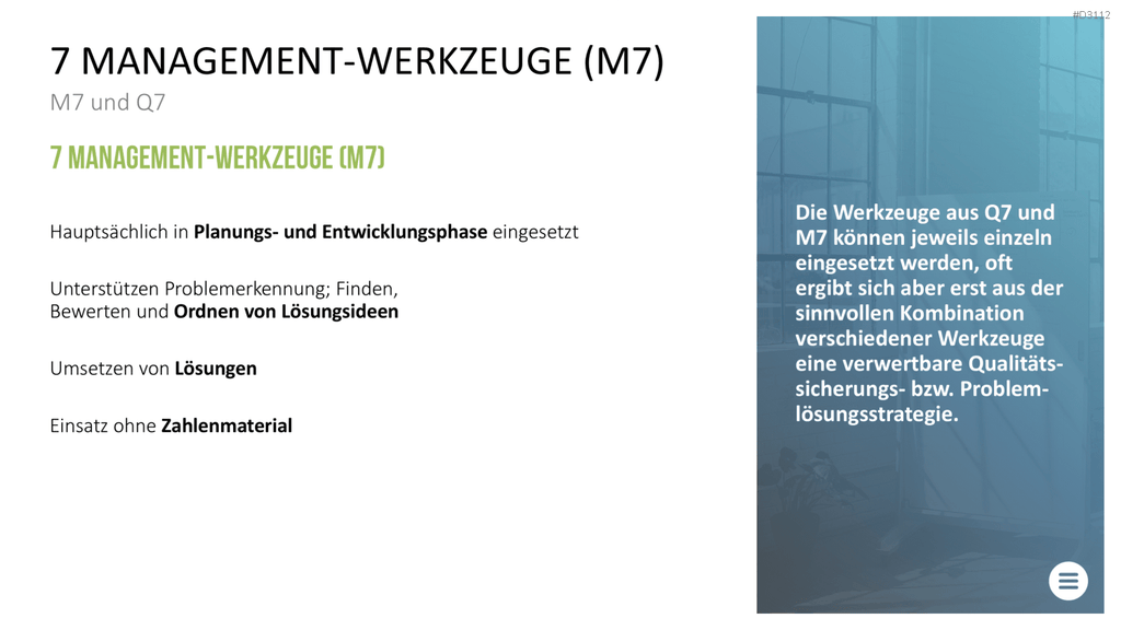Qualitätsmanagement-Toolbox PowerPoint-Vorlage