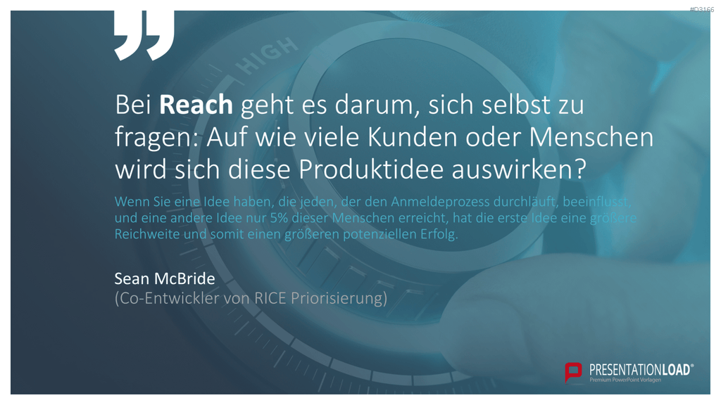 RICE/ICE-Scoring-Modell PowerPoint Vorlage