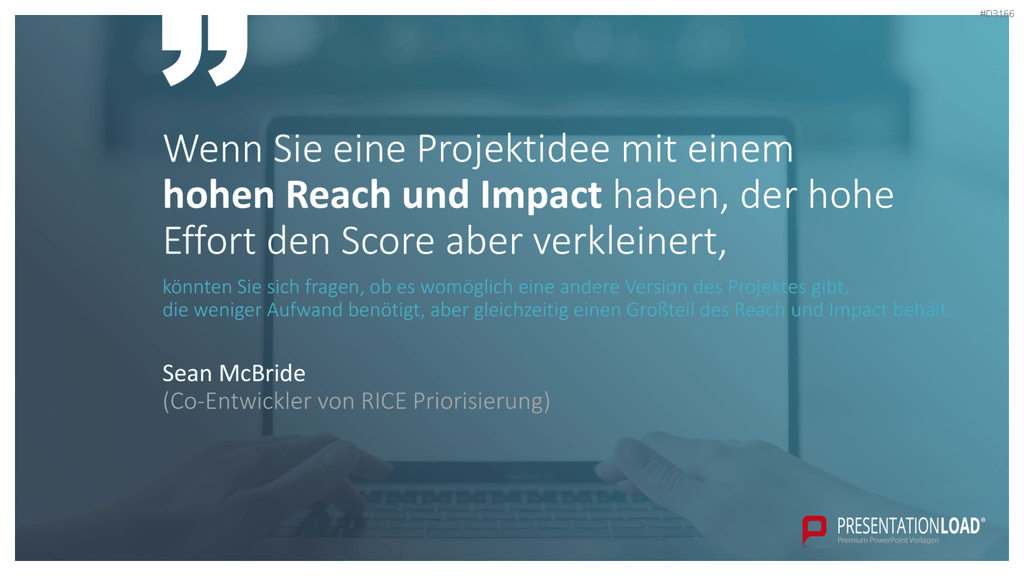 RICE/ICE-Scoring-Modell PowerPoint Vorlage
