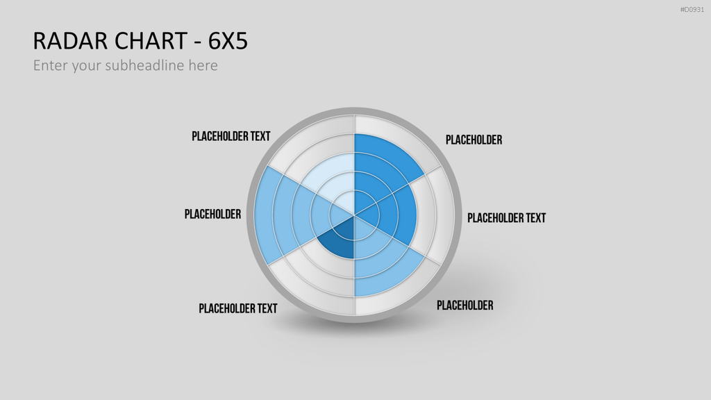 Netzdiagramme / Radar-Charts PowerPoint-Vorlage