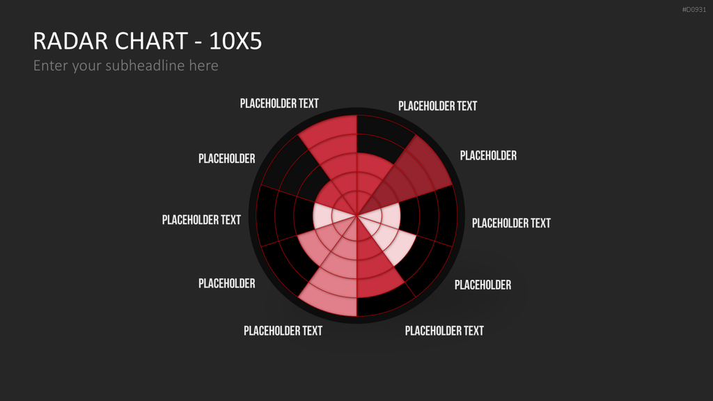 Netzdiagramme / Radar-Charts PowerPoint-Vorlage