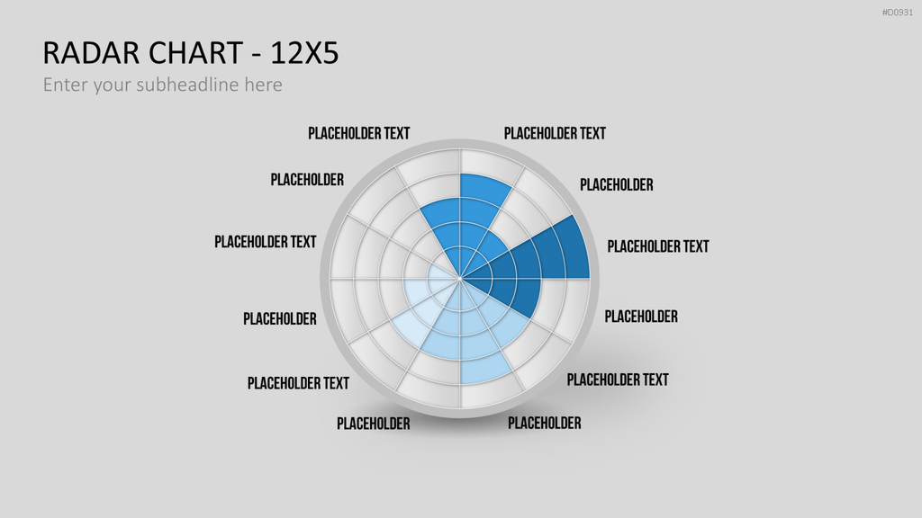 Netzdiagramme / Radar-Charts PowerPoint-Vorlage