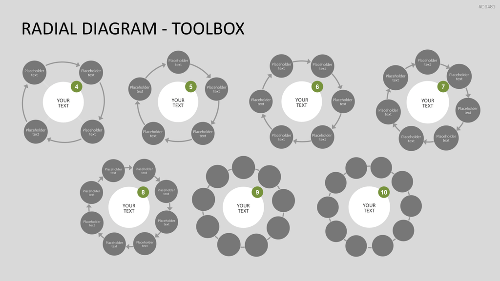 Radial Diagram - Toolbox PowerPoint-Vorlage