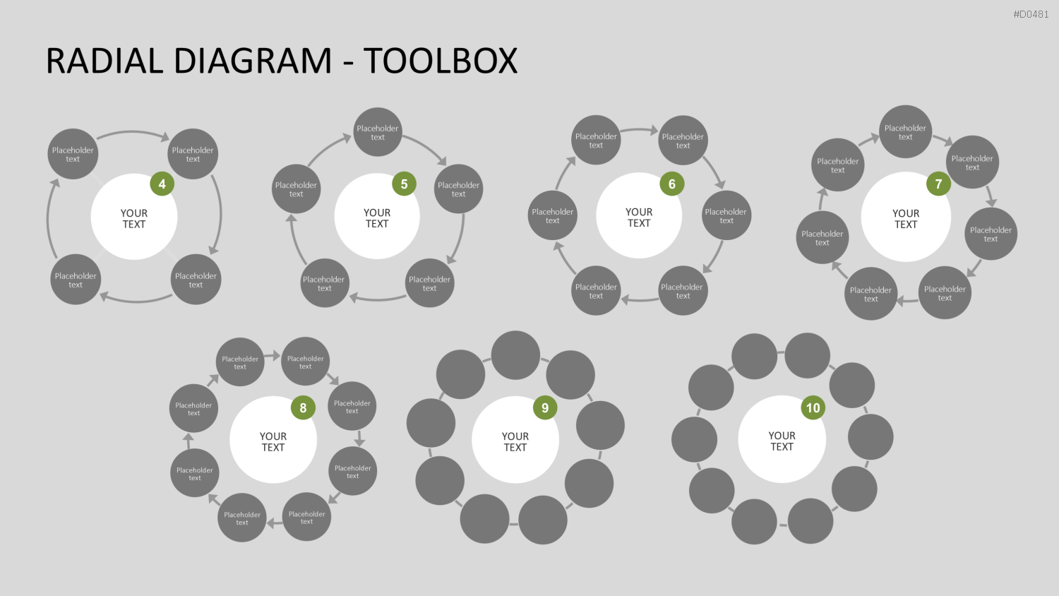 Radial Diagram - Toolbox PowerPoint-Vorlage
