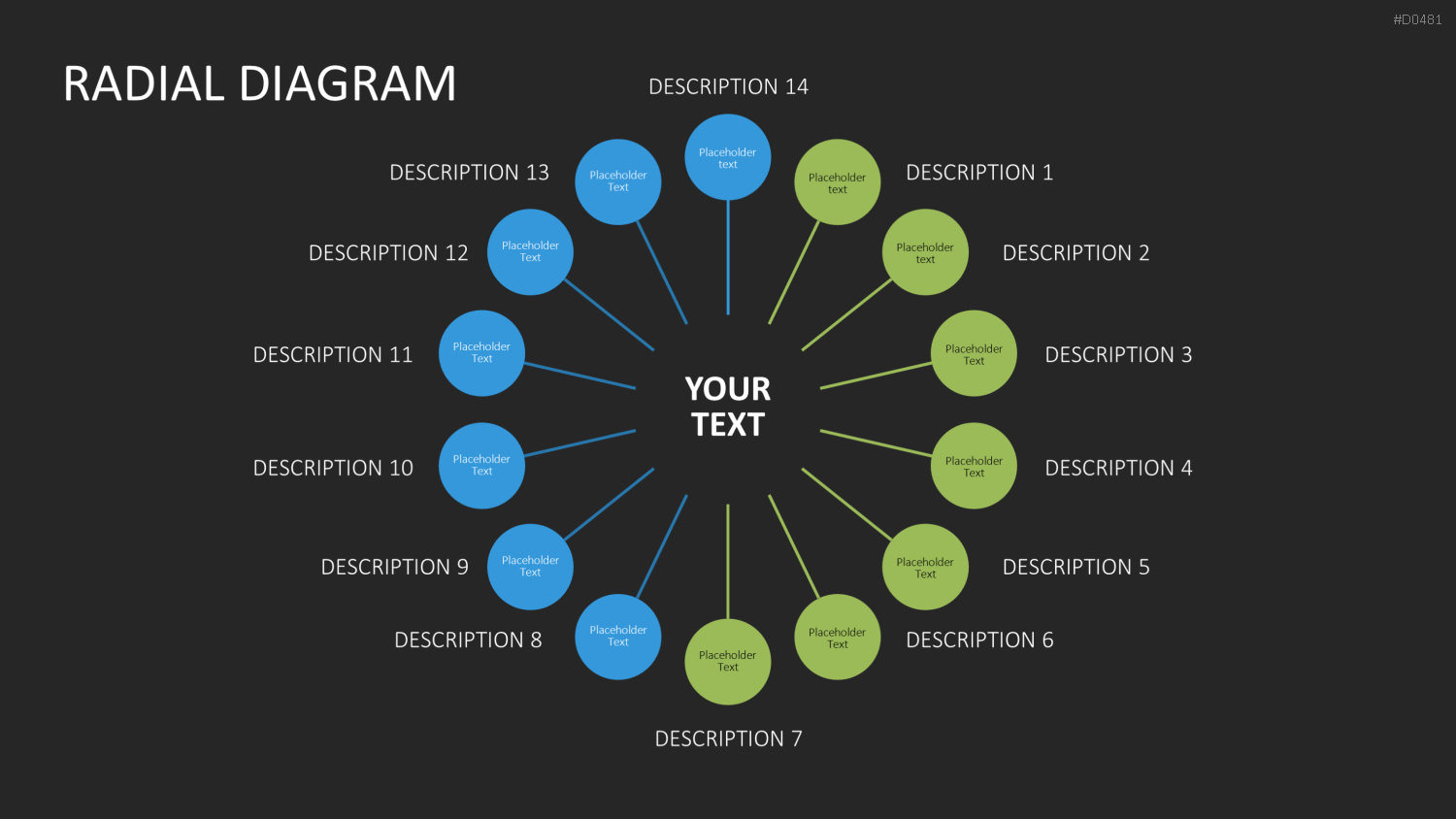Radial Diagram - Toolbox PowerPoint-Vorlage