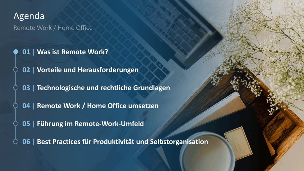 Remote Work / Home Office PowerPoint-Vorlage