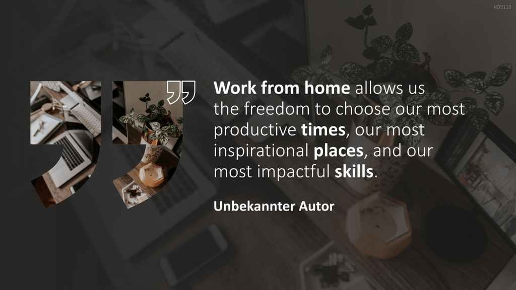 Remote Work / Home Office PowerPoint-Vorlage