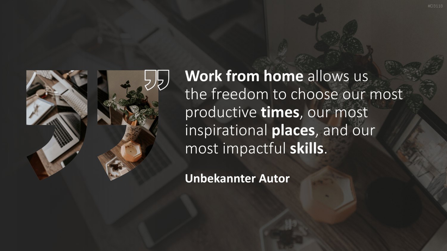 Remote Work / Home Office PowerPoint-Vorlage