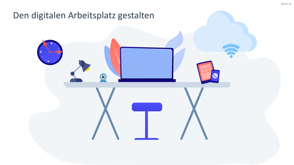 Remote Work / Home Office PowerPoint-Vorlage