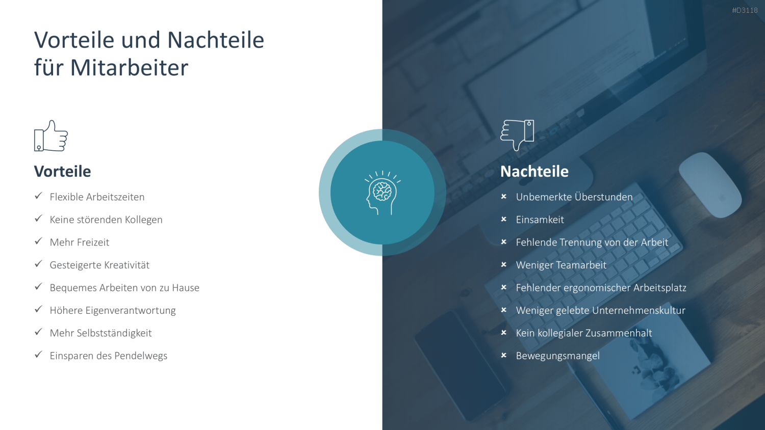 Remote Work / Home Office PowerPoint-Vorlage