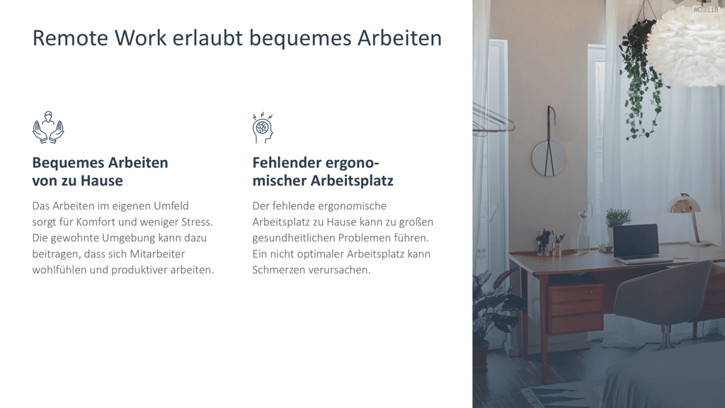 Remote Work / Home Office PowerPoint-Vorlage