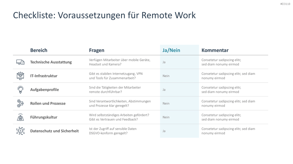 Remote Work / Home Office PowerPoint-Vorlage
