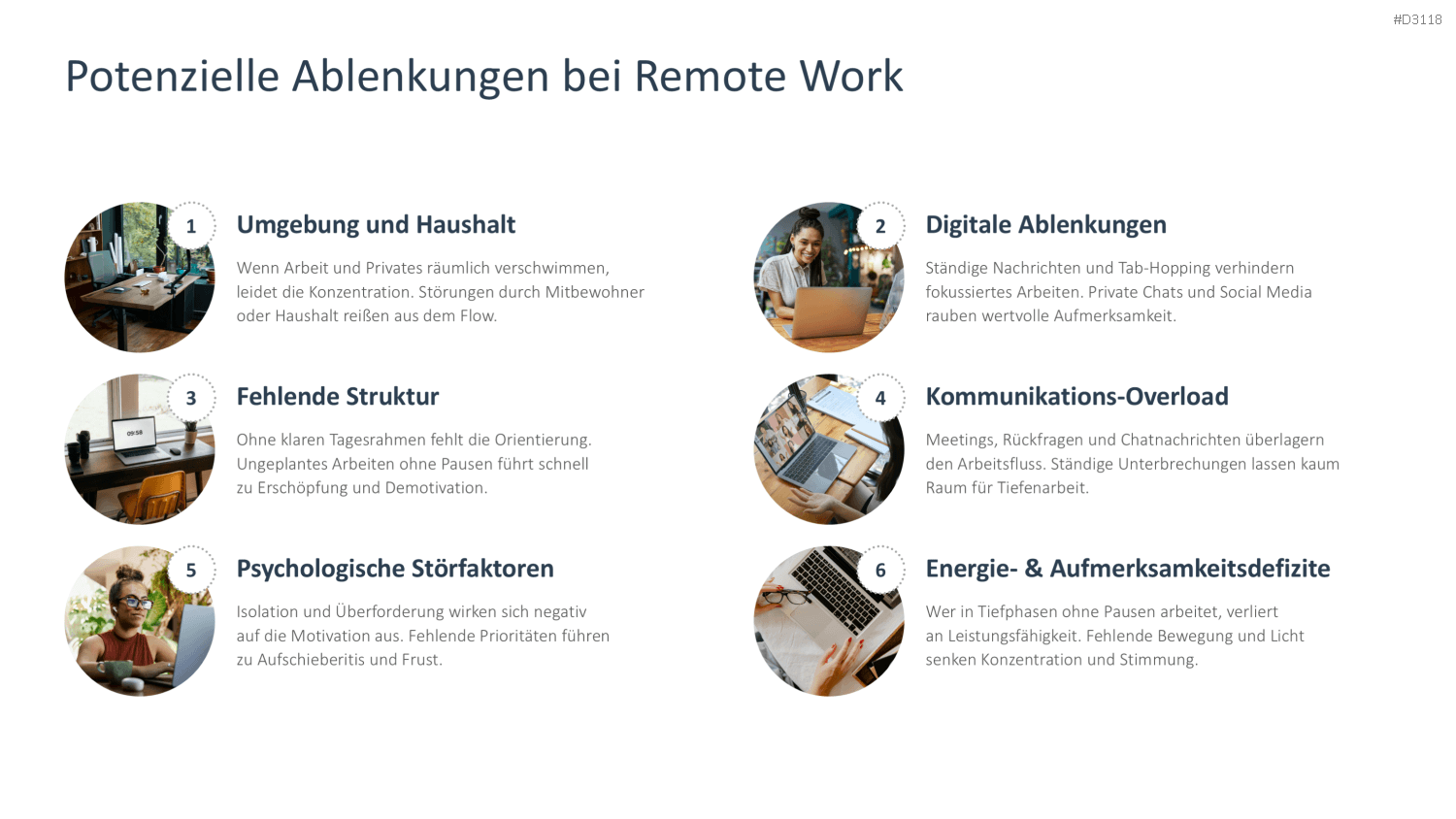 Remote Work / Home Office PowerPoint-Vorlage