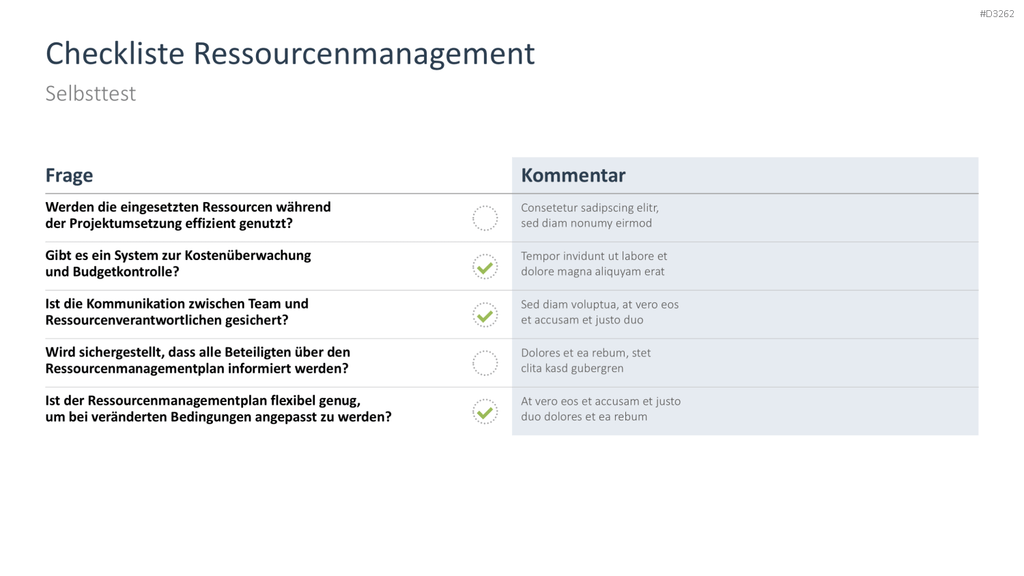 Ressourcenmanagement PowerPoint-Vorlage