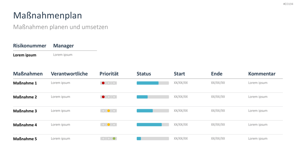 Risikomanagement PowerPoint-Vorlage