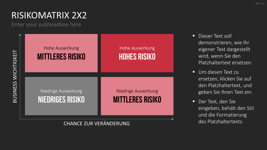 Risikomatrix PowerPoint-Vorlage