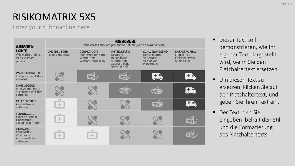 Risikomatrix PowerPoint-Vorlage