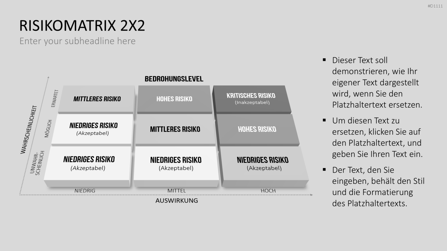 Risikomatrix PowerPoint-Vorlage