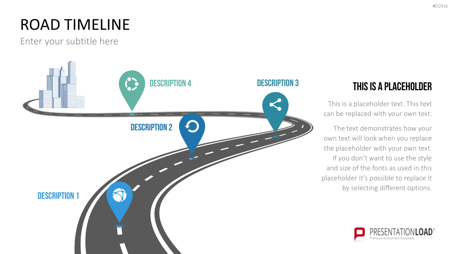 Road Timeline 3D PowerPoint-Vorlage