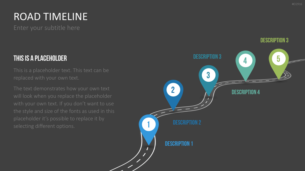 Road Timeline 3D PowerPoint-Vorlage