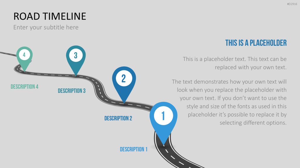 Road Timeline 3D PowerPoint-Vorlage
